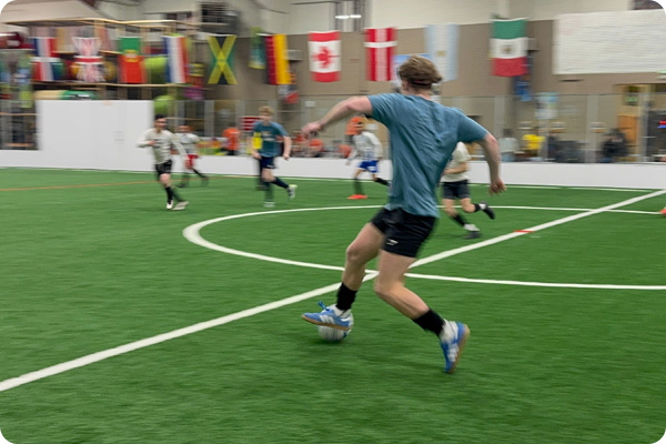 person playing soccer
